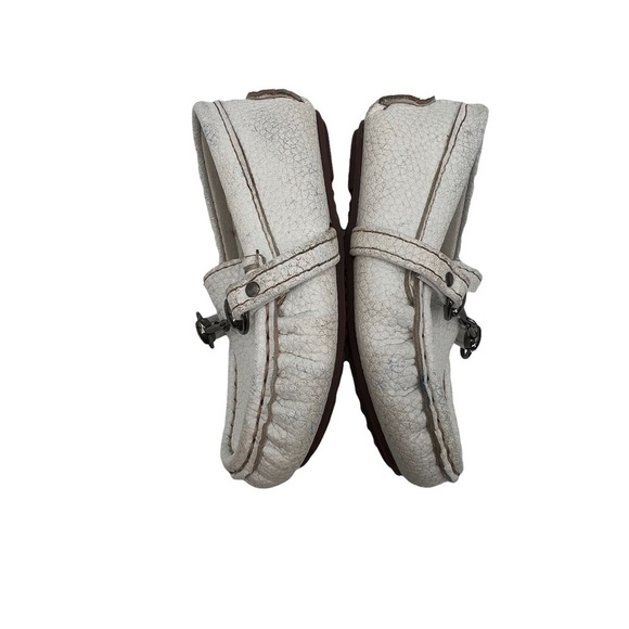 Minibella White Slip-On Horse Bit Loafers Size 24 Toddler Girl's - Picture 7 of 9